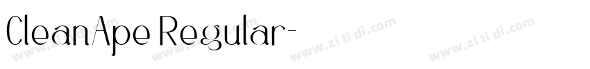 CleanApe Regular字体转换